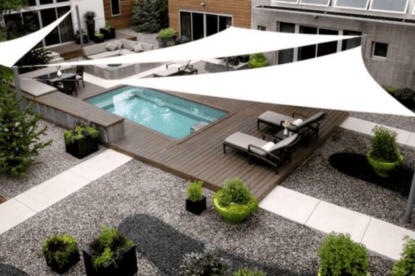 Swimming pool canopies