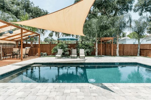 Swimming pool canopies