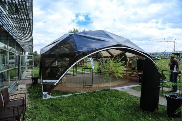 Wooden tents and awnings